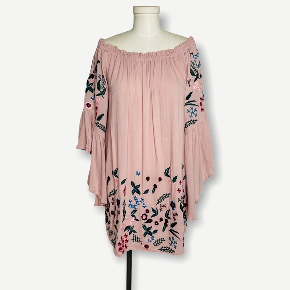 Altar’d State Palerma Embroidered Pink Boho Dress Size Small - Picture 2 of 11